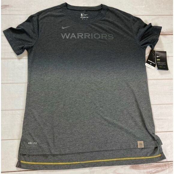 The Nike Tee Dri-Fit Golden State Warriors Gray Ombré Shirt Size Medium - Picture 4 of 13